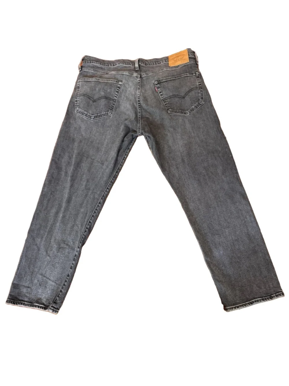Levi's 502 Mens Regular Tapered Fit Jeans 36X28 Black Wash Denim